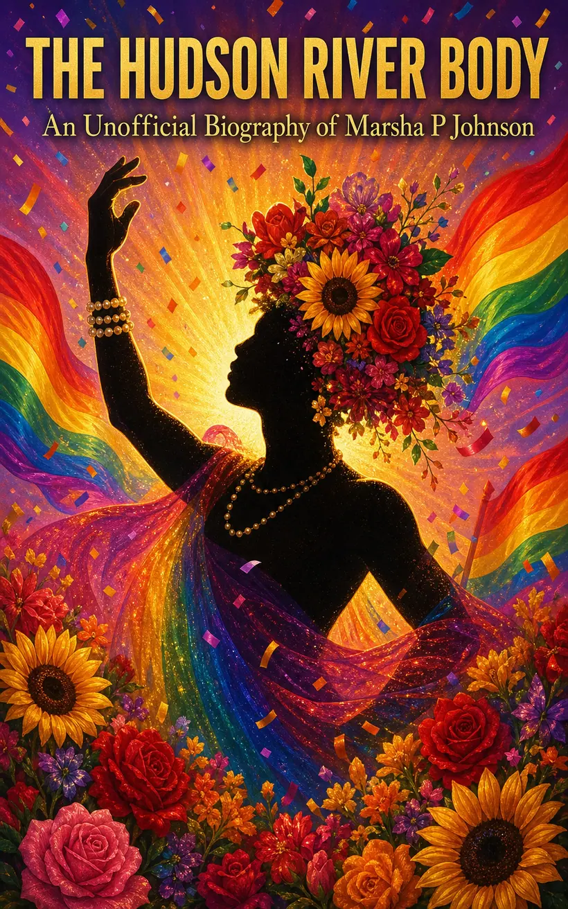 Cover of The Hudson River Body, a biography of Marsha P Johnson