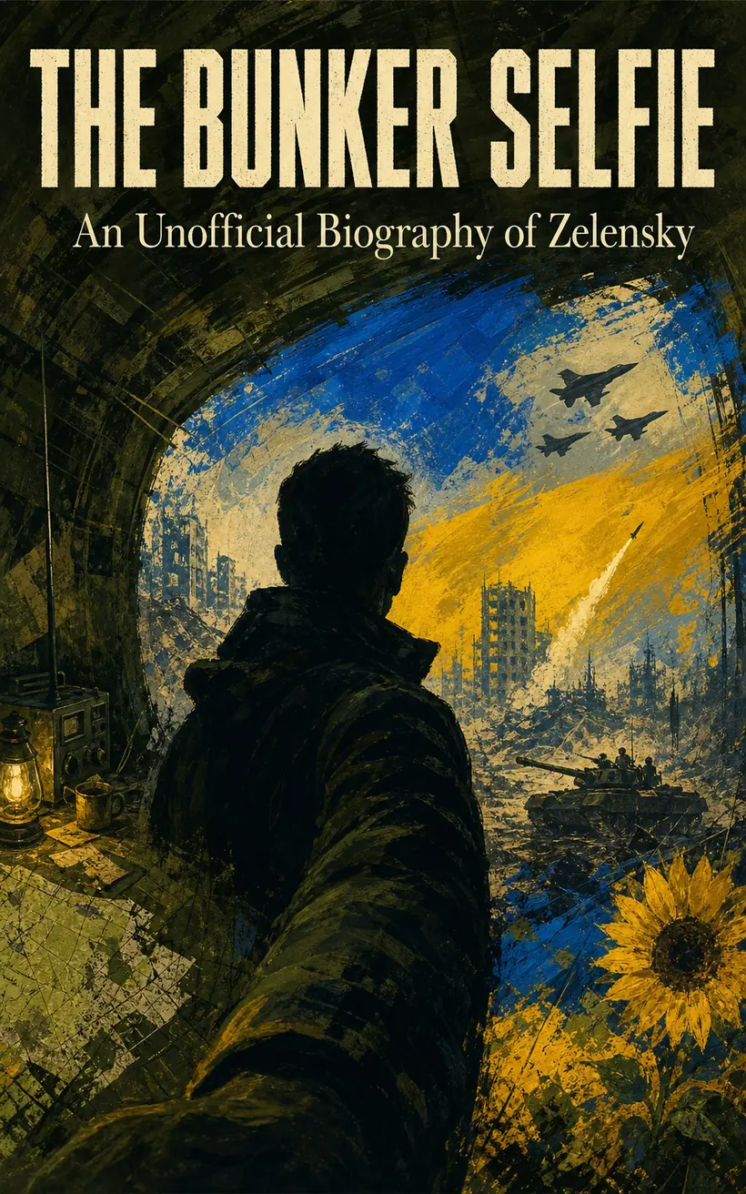 Cover of The Bunker Selfie, a biography of Zelensky