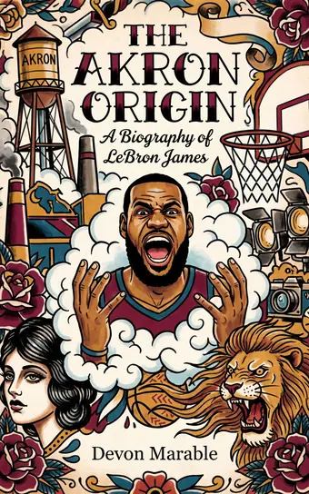 Cover of The Akron Origin, a biography of Lebron James