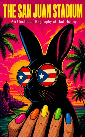 Cover of The San Juan Stadium, a biography of Bad Bunny