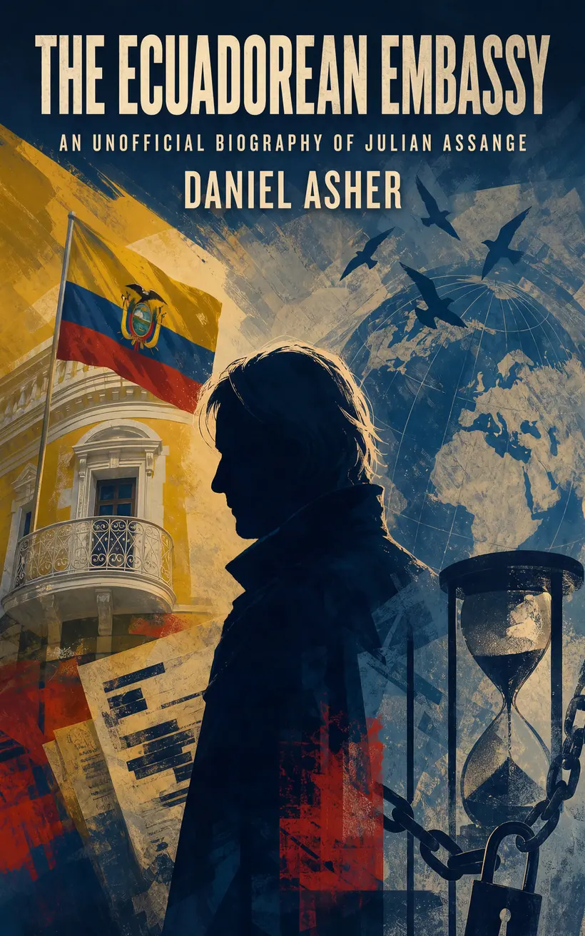 Cover of The Ecuadorean Embassy, a biography of Julian Assange